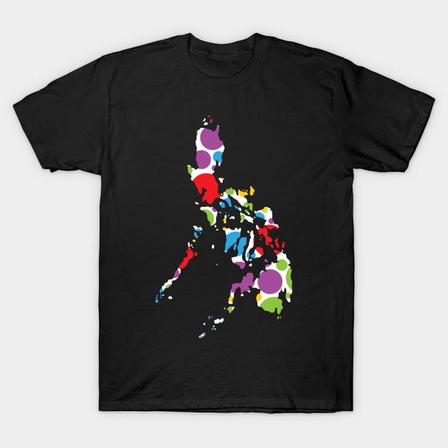 Philippines Map Logo T-Shirt by Filipino